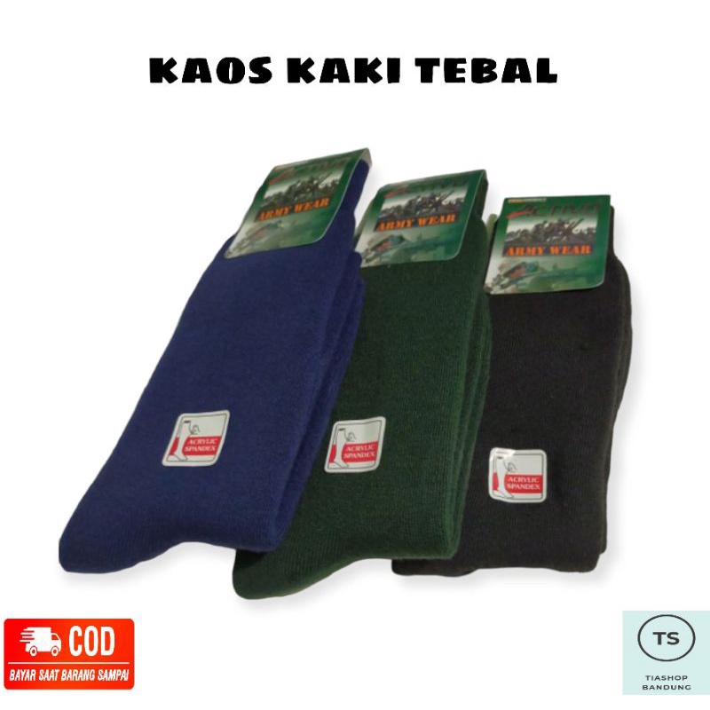 Kaos Kaki Tebal Pria || Kaos Kaki Pdl Army || Kaos Kaki Pria Outdoor || Kaos Kaki Olahraga Tebal