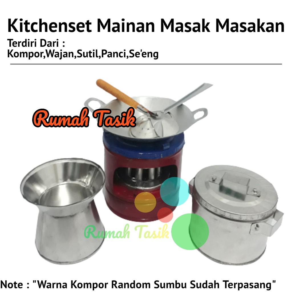 Kitchenset Mainan Masak Masakan Paket Panci Se'eng