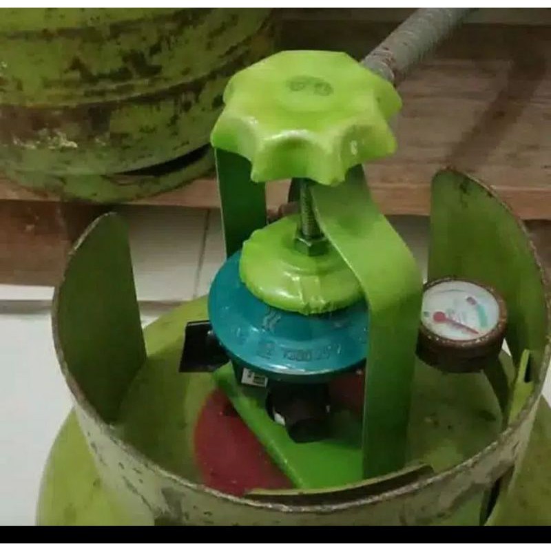 CATOK LPG PENGAMAN GAS REGULATOR PLAT BESI HIJAU