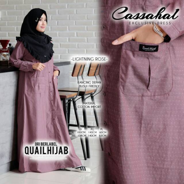 GAMIS CASSAHAL Ori Quail Hijab | Bahan Cotton Oxford