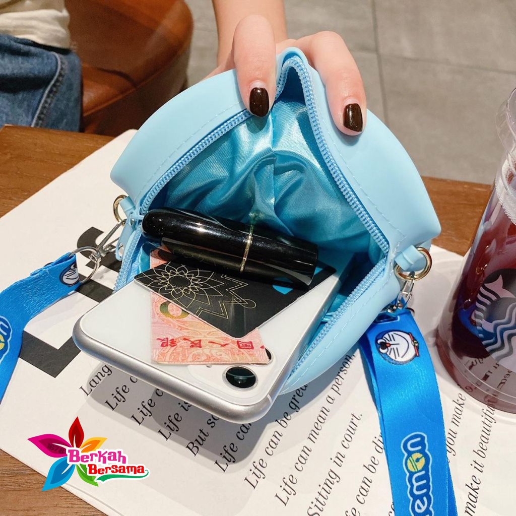 TAS DOMPET SILIKON JELLY BAG KOIN KARTUN KARAKTER SELEMPANG JUMBO BB5695