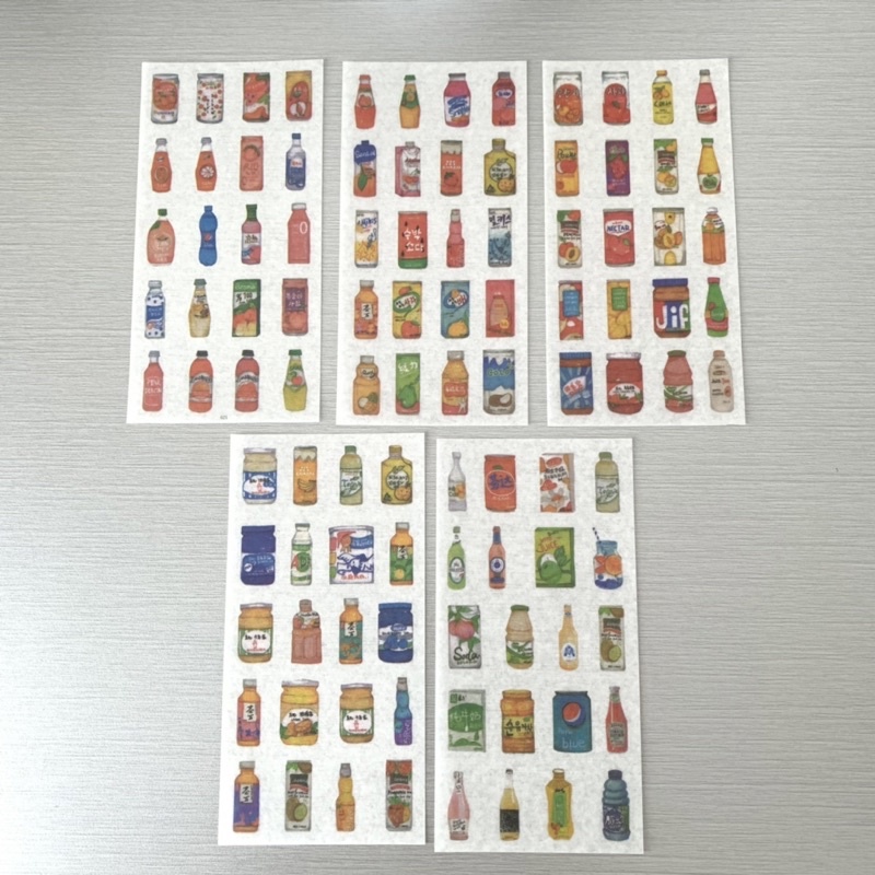 

5pcs/set sticker minuman drink aesthetic estetik