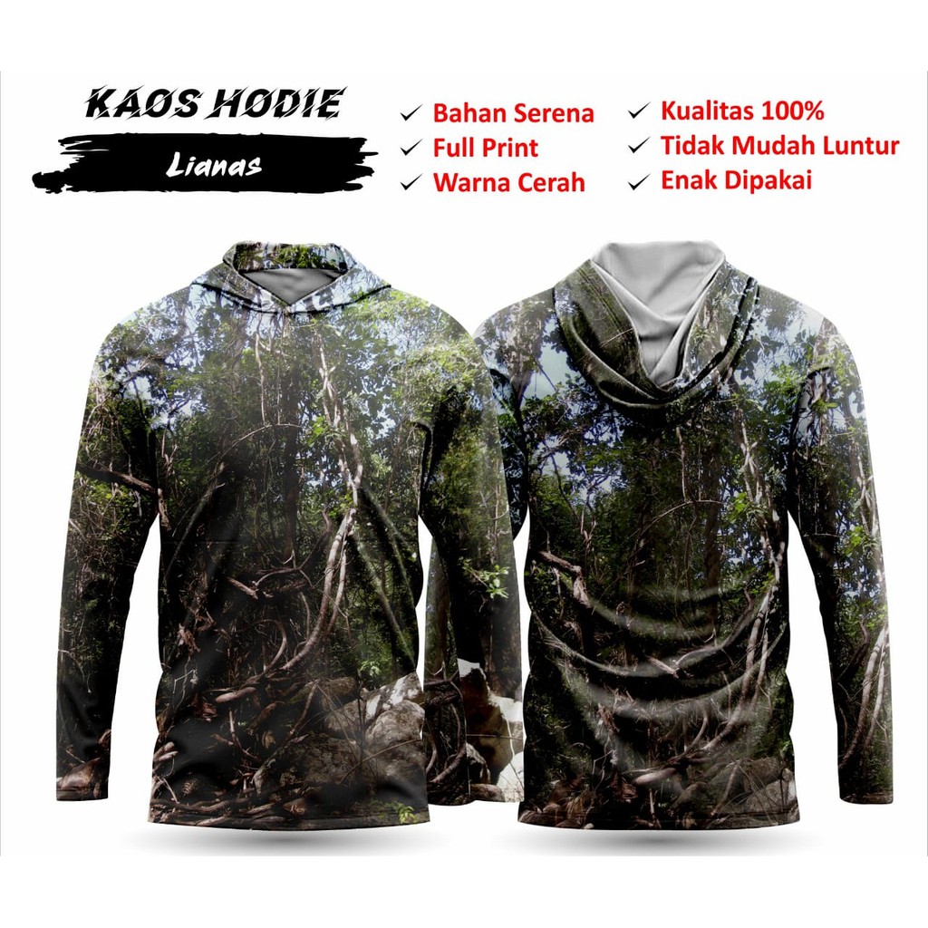 Kaos Hodie Camo Lengan Panjang Lianas Pria Wanita Terbaru Termurah