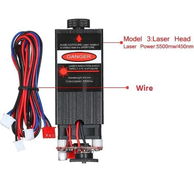 Laser Diode 5.5W 5500Mw Mesin Cnc Potong Cutting Engraving + Ttl / Pwm Efgad774 Juara