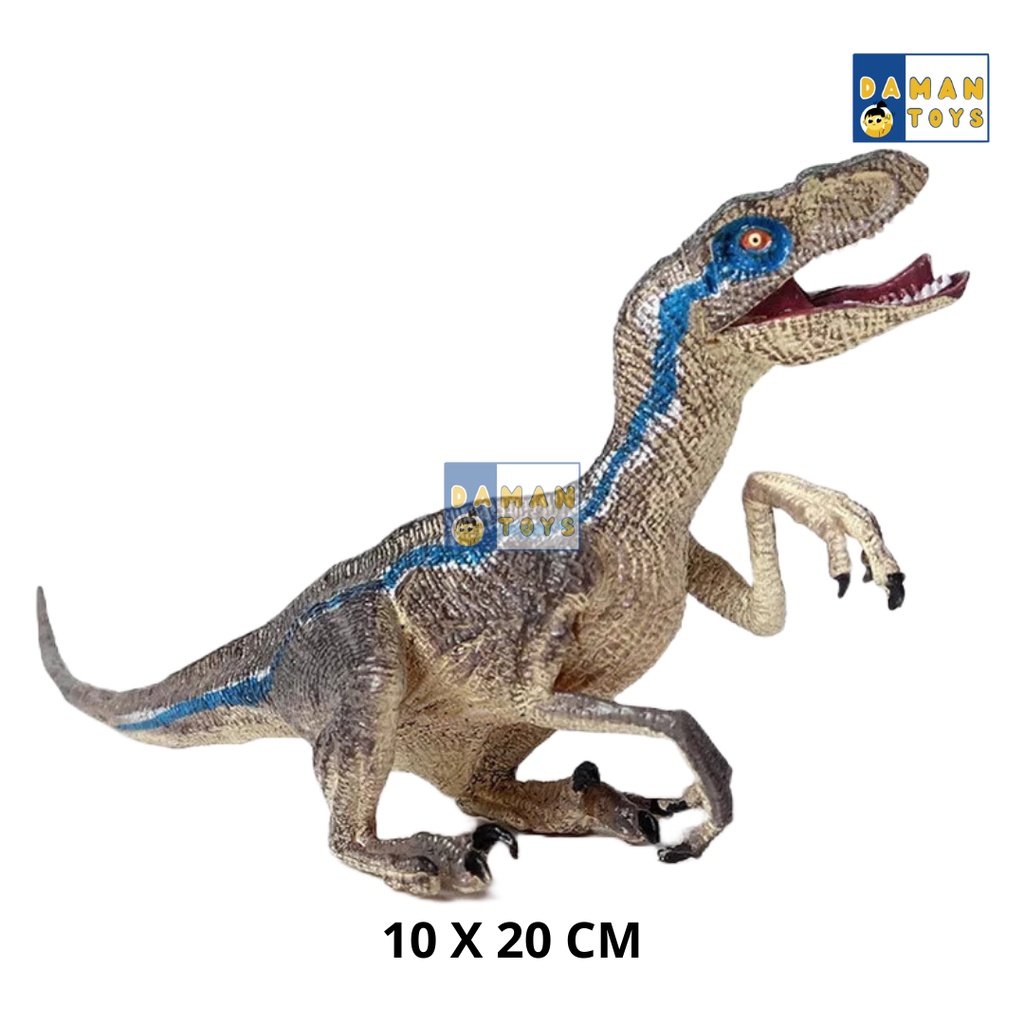 Jurassic World Velociraptor Blue Mainan Edukasi Figure Dinosaurus