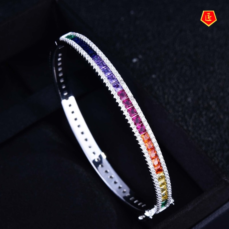 [Ready Stock]Light Luxury Colored Gems Bracelet Colorful Tourmaline Buckle