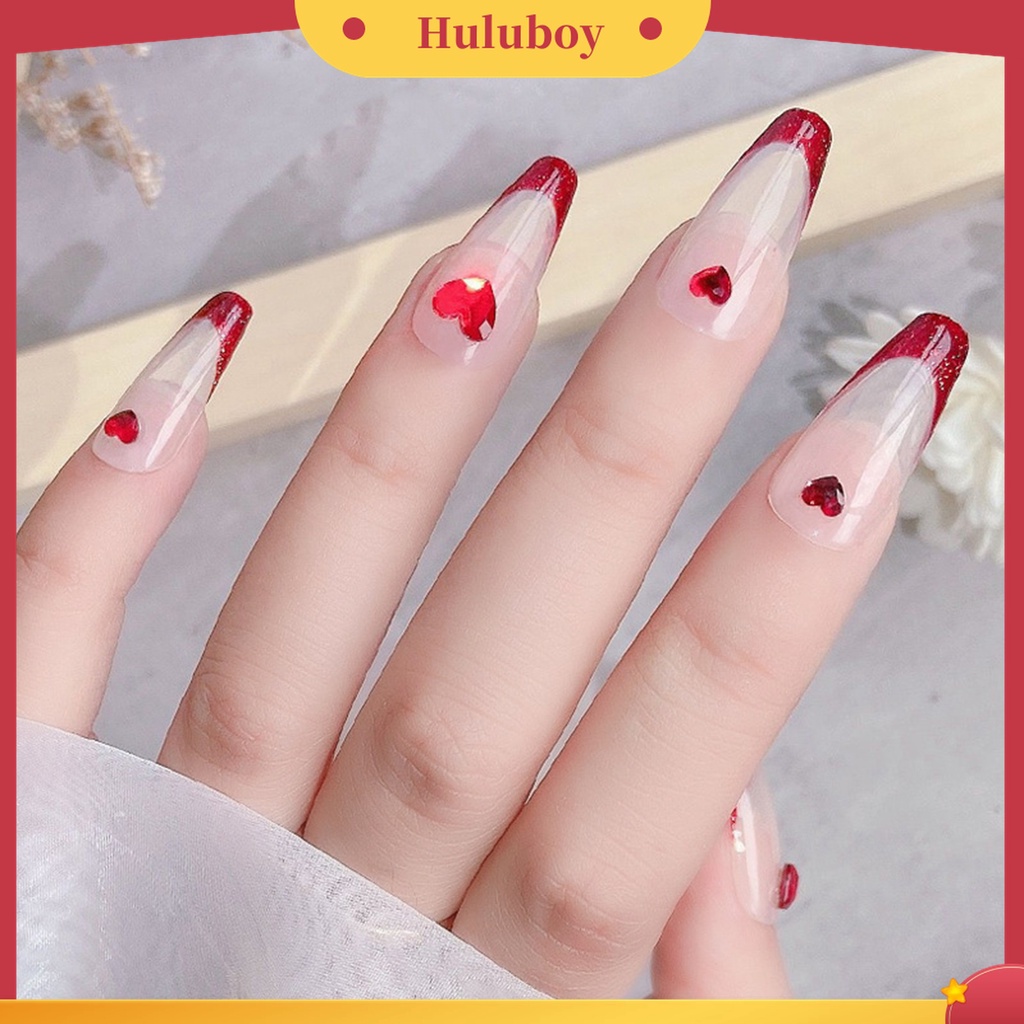 Huluboy Huluboy♡ 10pcs Ornamen Kuku Berlian Imitasi 2 Gaya Untuk Wanita