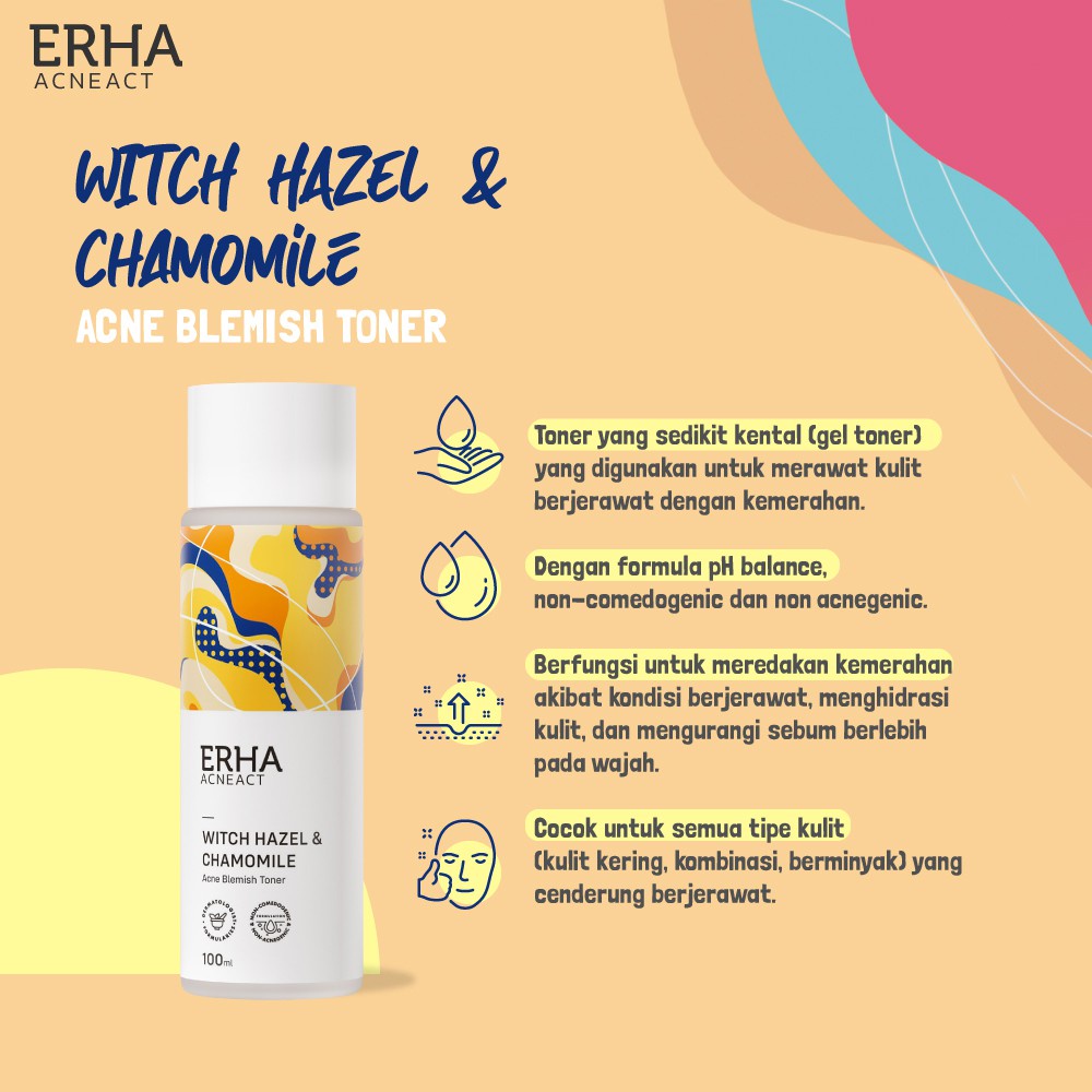 ERHA AcneAct Witch Hazel Facial Wash / Pore Minimizing Toner / Calming Gel / Acne Blemish Toner