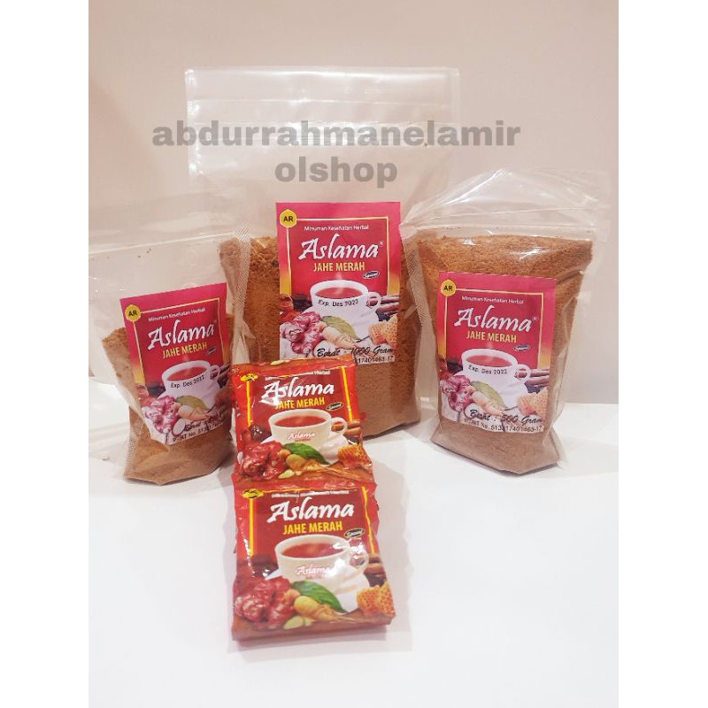 

Jahe merah aslamah sachet renceng