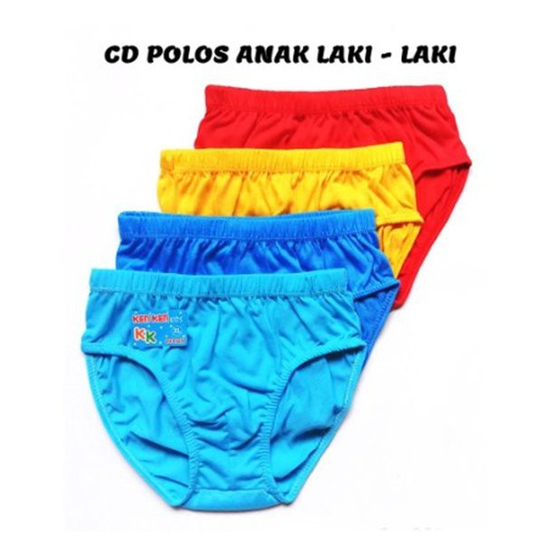 6 Pcs CD HT Man - Celana Dalam Anak Laki Laki - Polos Random Mix Warna