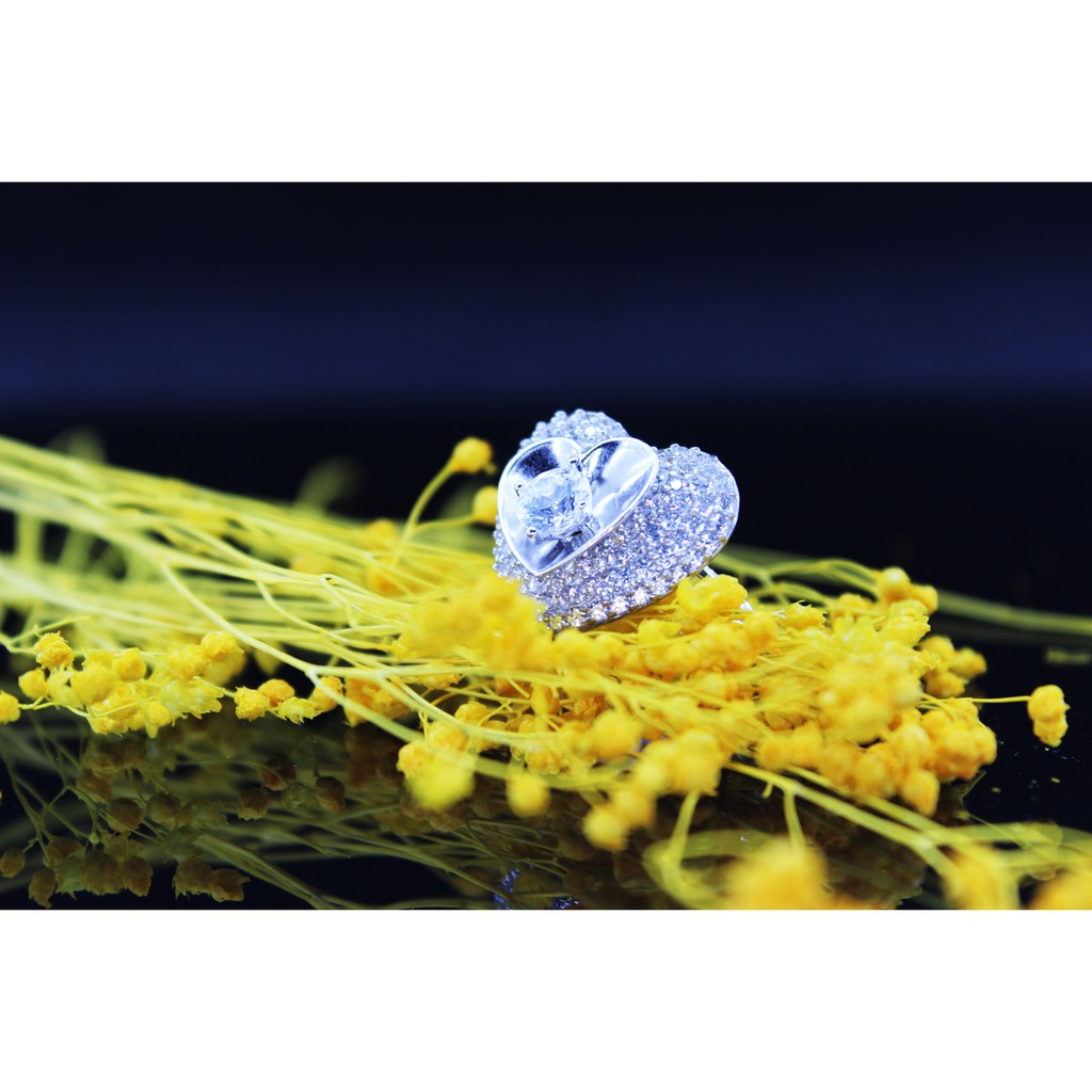 cincin emas putih kadar 750 RRG75044-RB13.5695