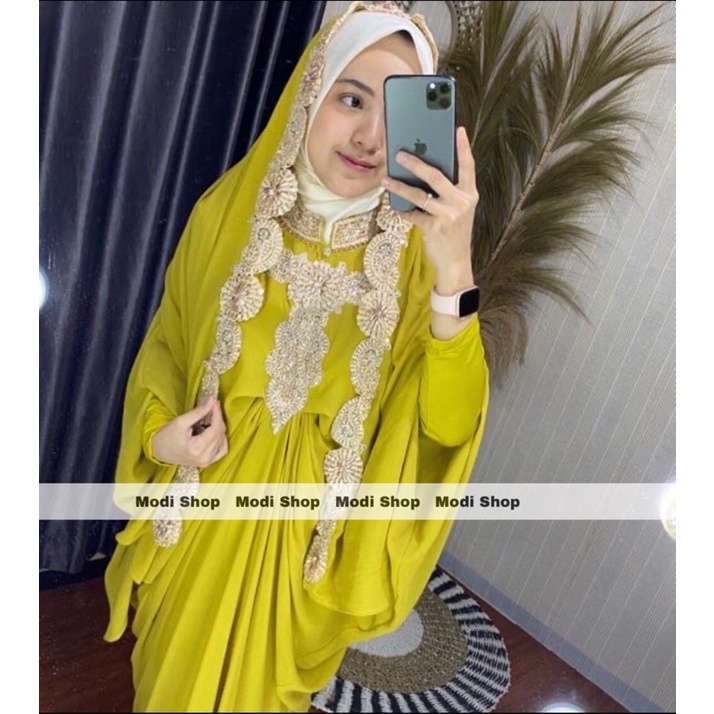 Kaftan Jumbo Mewah Pesta READY STOK Kaftan Putih BISA COD Gamis Jumbo Kaftan Wanita Putih B2F8 Gamis