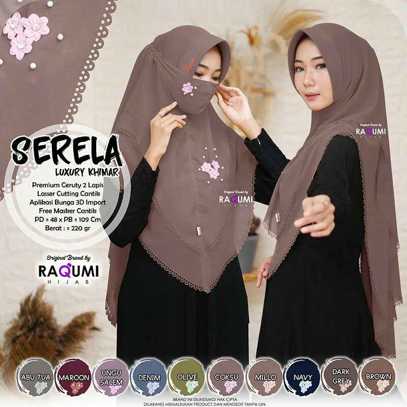 Hijab Khimar Instant Serela Luxury Original Raqumi
