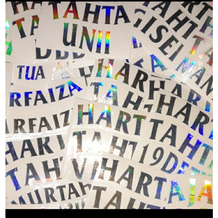 

Stiker hologram pernama/kata
