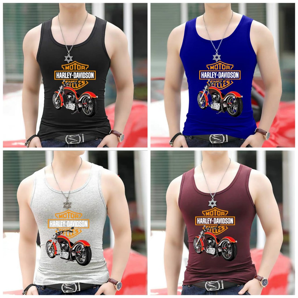 Asgard777 - SINGLET MOTIF MOTOR HD / kaos cowok / kaos singlet / kaos dalem / singlet cowok