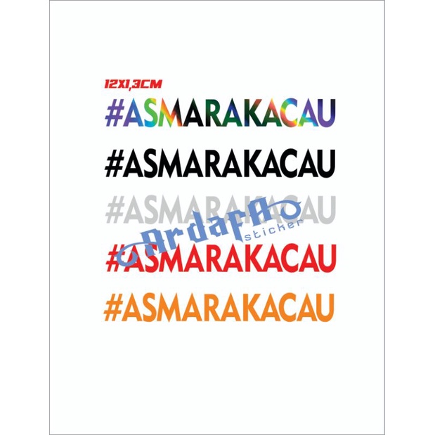 Sticker Asmarakacau cutting