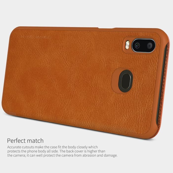 Flip Cover SAMSUNG Galaxy A6s Nillkin Qin Leather Flip Hard Case Original