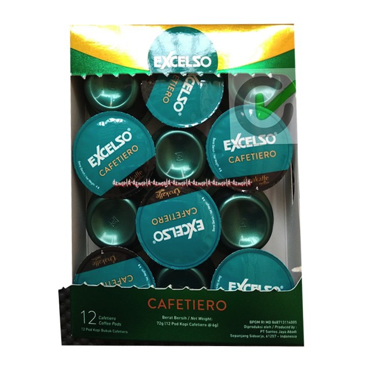 Excelso Unakaffe System Cafetiero 12pods Kapsul Kopi Coffee Pods Ekselso Exselso Unakafe Sistem Cafetiero Capsul Coffee  Pod 12pcs Kopi Bulat Cair