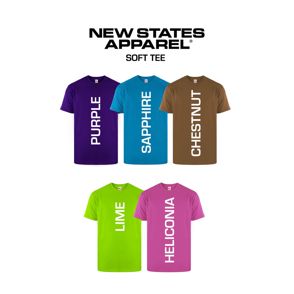 Kaos Polos New States Apparel 3600 Soft Tee T-shirt Cotton Combed 30s Bahan Lembut dan Adem (Part 3)