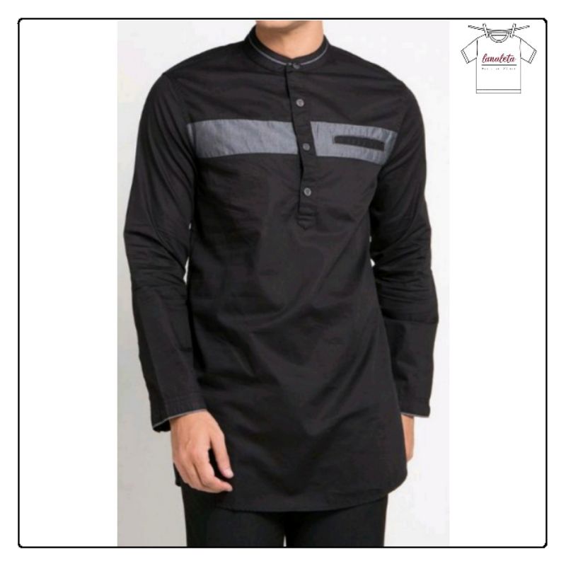 Koko Kurta Pakistan CARDINAL Lengan Panjang Terbaru Slim Fit Original J017