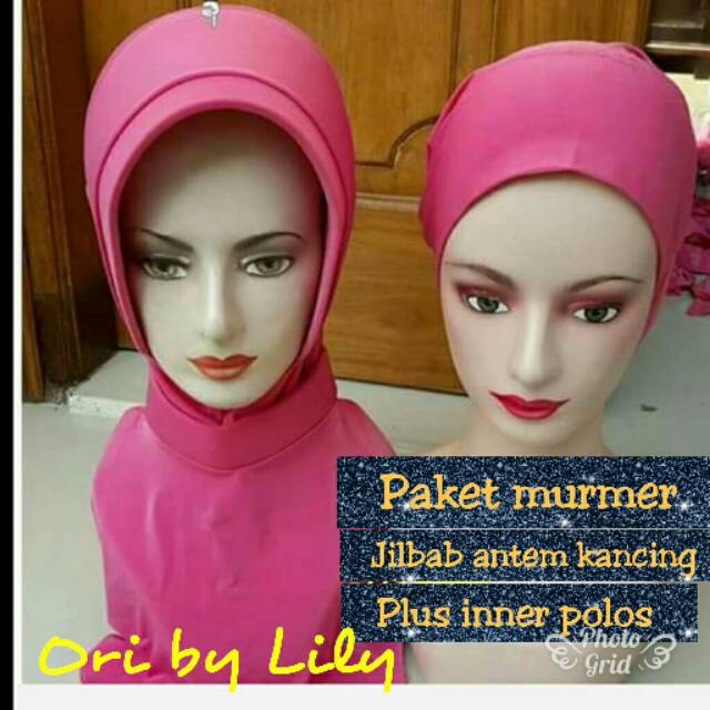 Jilbab bhayangkari plus inner polos  Ori by jilbablily