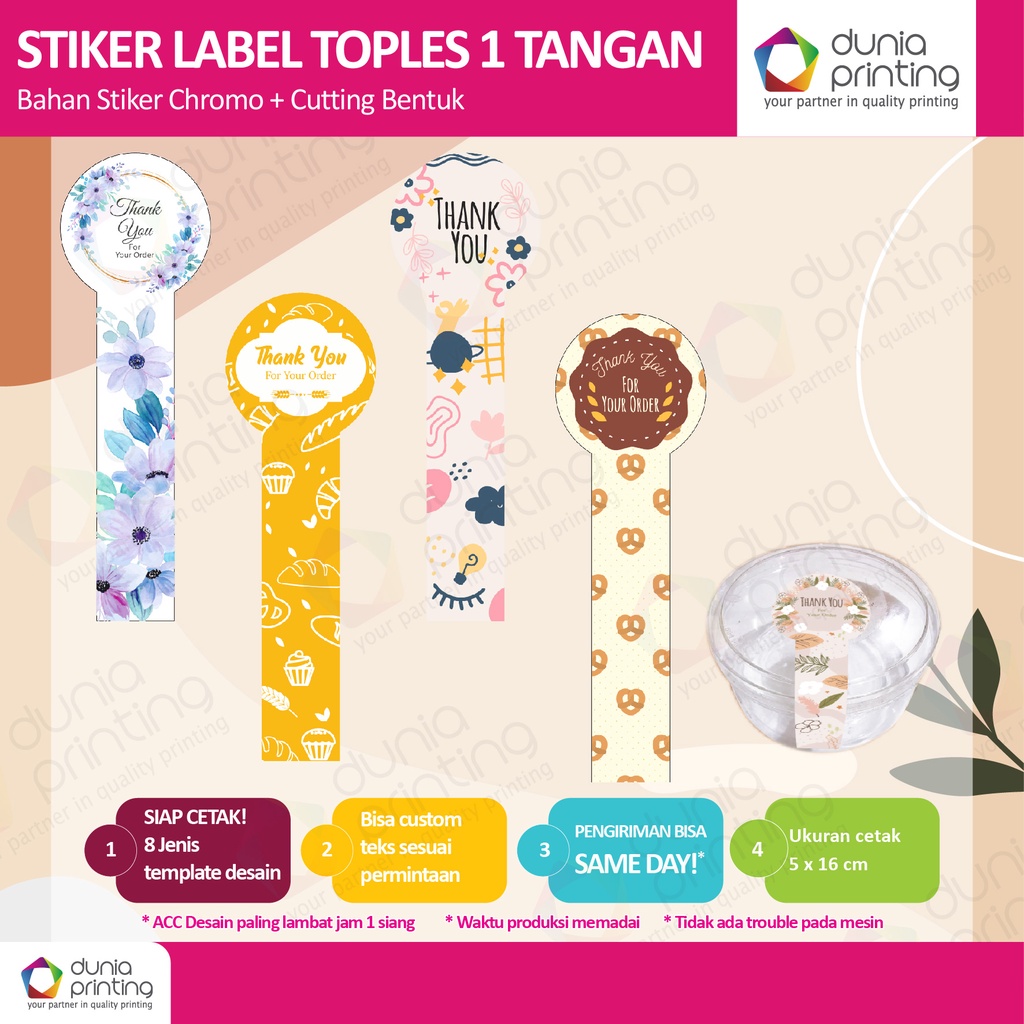 

Stiker ToplesThank You 1 tangan Ekonomis 5 x 16 cm EDISI 3