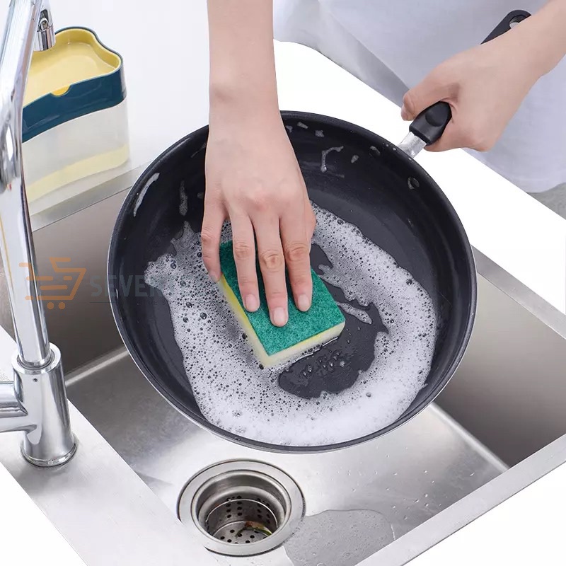 SEVENTEEN DISPENSER SABUN CUCI PIRING PUMP WADAH SABUN CUCI PIRING SOAP PUMP SPONGE CADDY MURAH