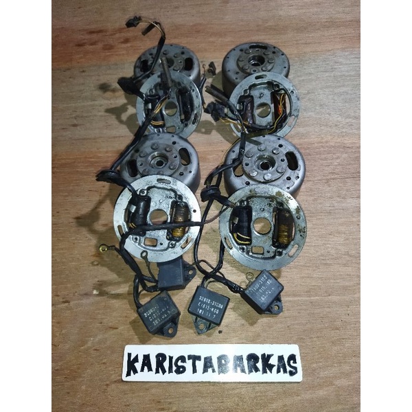 Pengapian magnit set cdi sepul suzuki rc80rc100 brvo cristal tornado satria original