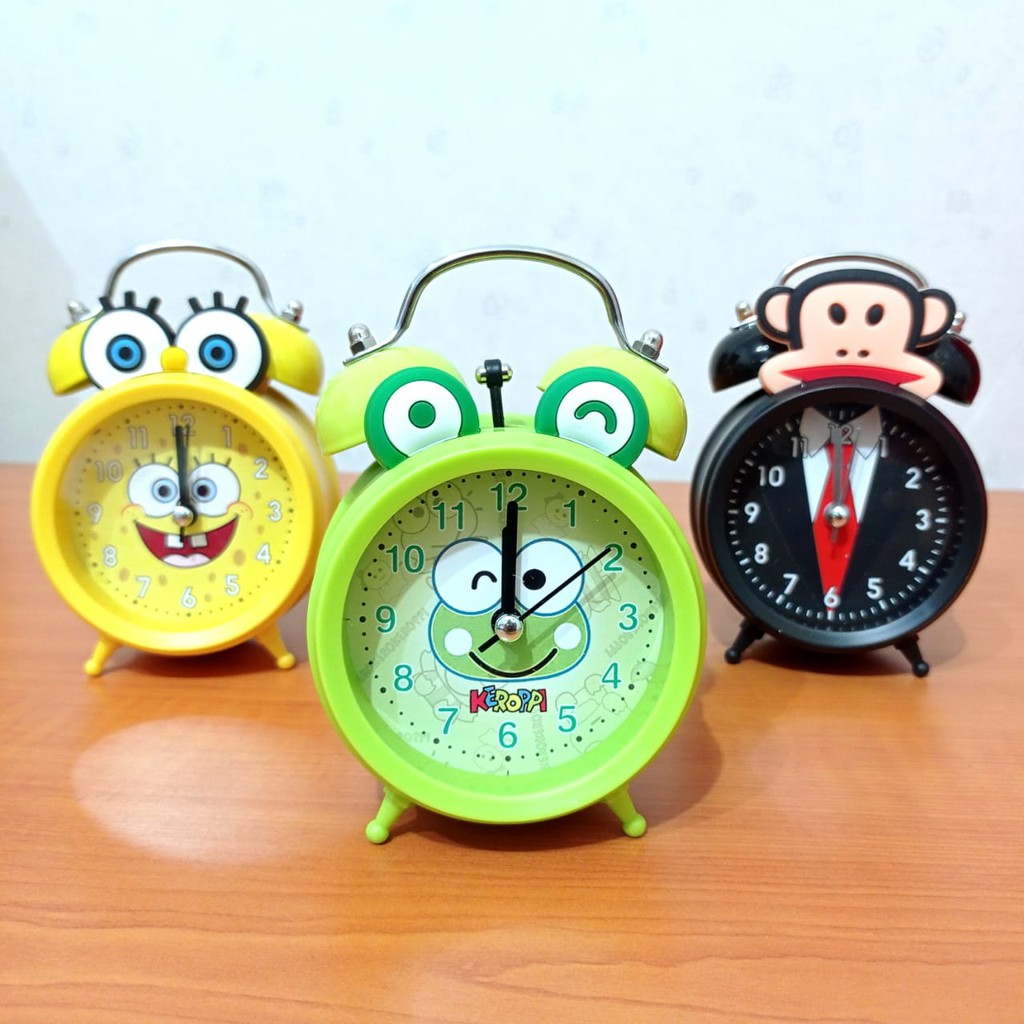 Jam Beker Lucu - Jam Alarm Mini Murah - Jam Weker Karakter Kartun Unicorn Doraemon