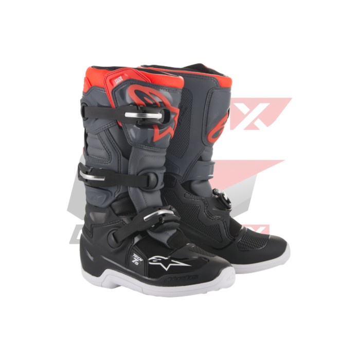 SEPATU ANAK ALPINESTARS TECH 7S - DARK GRAY LIGHT GRAY RED