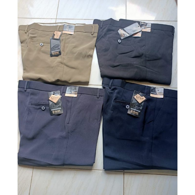 Celana Bahan Pria Jumbo Cardinal Formal Kerja Warna Regurer Fit Standar