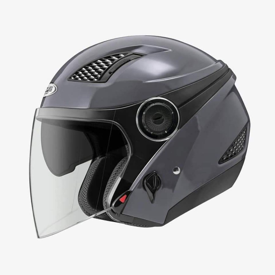 Jual HELM ZEUS ZS610 ZS 610 GRAY 11C ZEUS HALF FACE DOUBLE VISOR