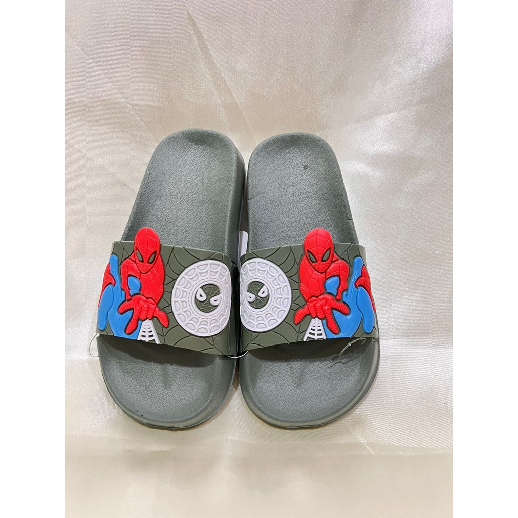 YK2019 Sandal Selop Anak Laki Laki / Sandal Slide Anak Cowok Motif Spiderman Merek Inkayni Size 24-29