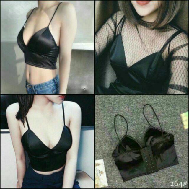 NEEDED.ID JKT | SILK CROP TOP BH / Bra Fashion Wanita Import Pakaian Dalam Bra Bahan Satin Stylish Tanktop