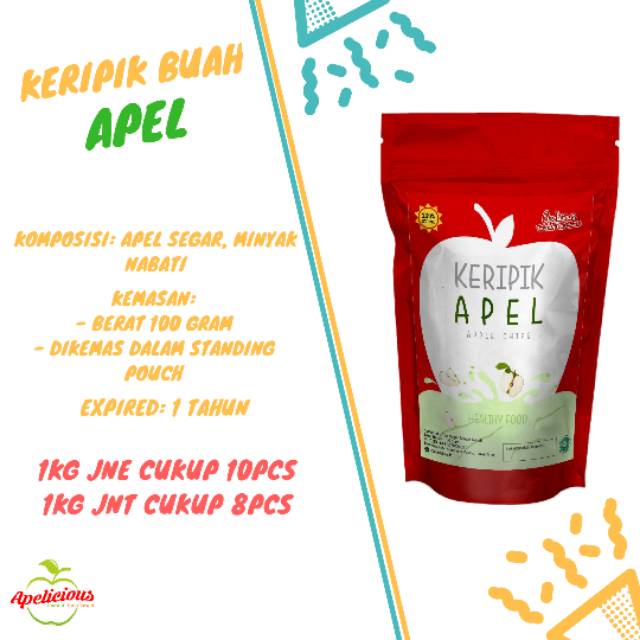 KERIPIK BUAH APEL / KRIPIK OLEH-OLEH  KHAS MALANG