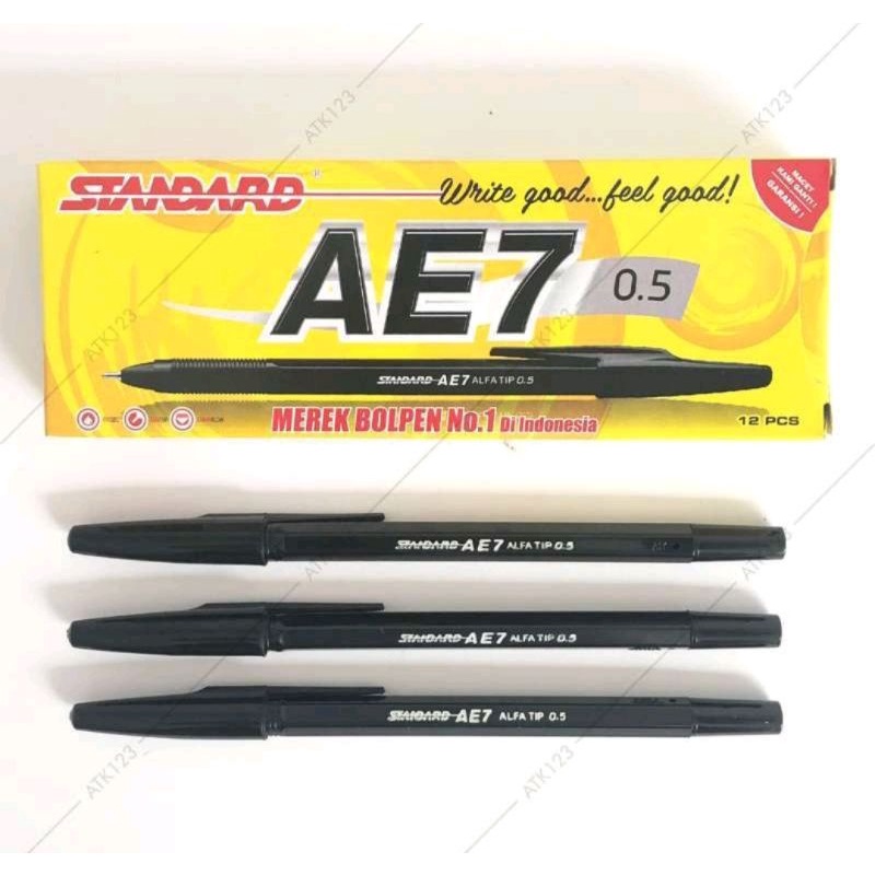 Vinztstore - Pulpen Standard AE7 - 0,5mm Ballpoint Standard Satuan Pen Standard Murah