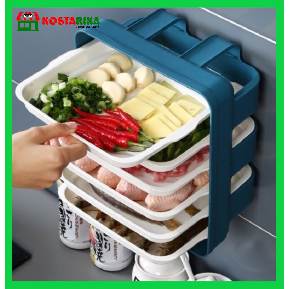 KOSTARIKA Food Storage / Rak Tempat Penyimpanan Makanan Penutup Sayuran 6 Susun