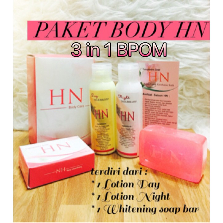 Paket Body HN 3in1 - Paket Perawatan Badan HN Prom Grosir Murah