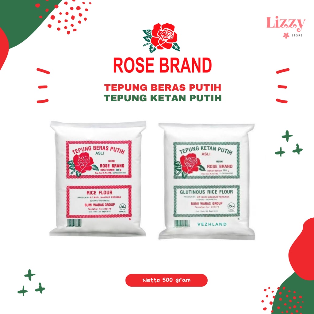 

Rose Brand Tepung Beras Putih Tepung Ketan Putih 500g