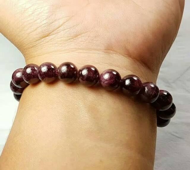 Gelang Batu Natural Garnet 7mm 9 MM 12mm Pria Wanita