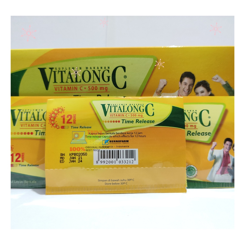 Vitalong C 500mg 1 Strip Isi 4 Kapsul