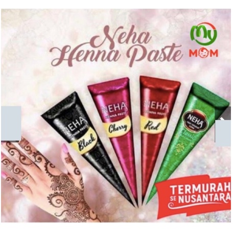 NEHA ECER SATUAN - NEHA HENNA PASTE NEHA HENNA PASTE COLOUR BPOM