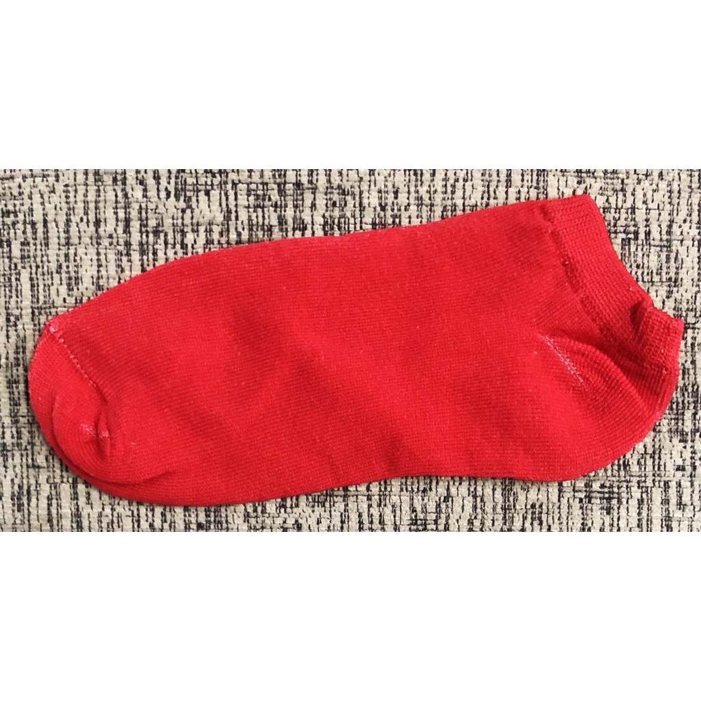 Kaos Kaki Wanita Polos Pendek Aksesoris Sepatu Murah Semata Kaki - LPM Shop-POLOS MERAH KKI