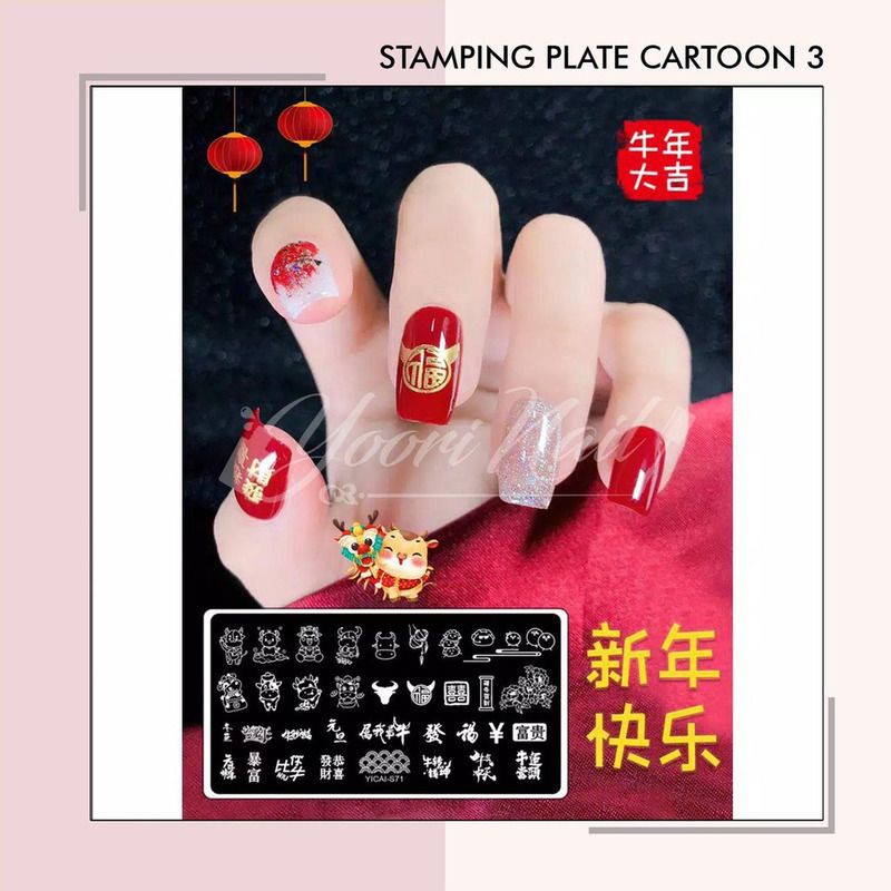 Stamp plate cartoon character nail art snoopy hello kitty mickey disney stamping nails