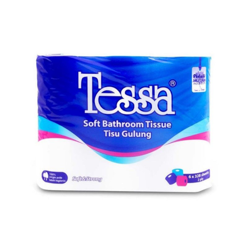 Tissue toilet TESSA 6 roll x 328s / tisue wc gulung tesa 6roll 2ply / tisu bathroom lembut