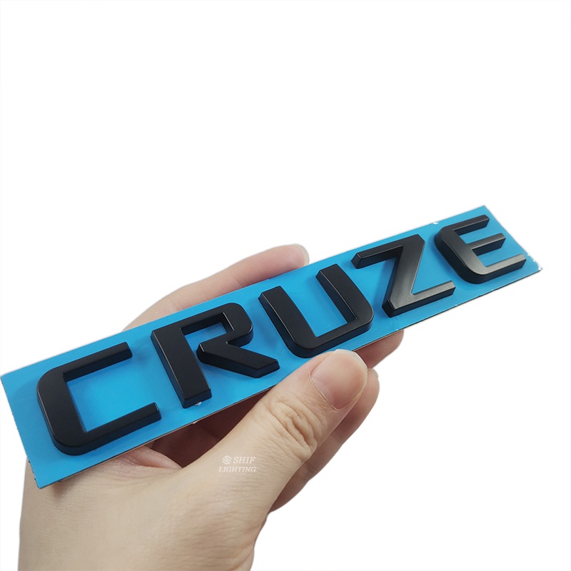 1pc Stiker Emblem Logo CRUZE Bahan ABS Krom Warna Hitam Untuk Mobil CHEVROLET CRUZE