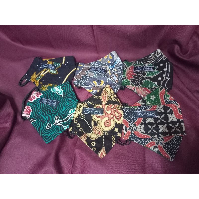 Masker 3D BATIK/MASKER 3D BATIK EARLOOP/ MASKER 3D KARET TELINGA