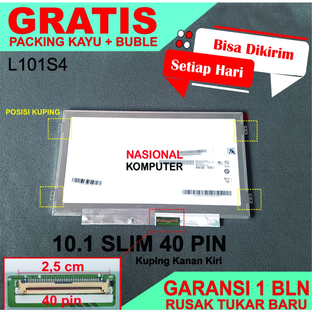 Layar LCD LED laptop Lenovo Ideapad S100 S100c S110