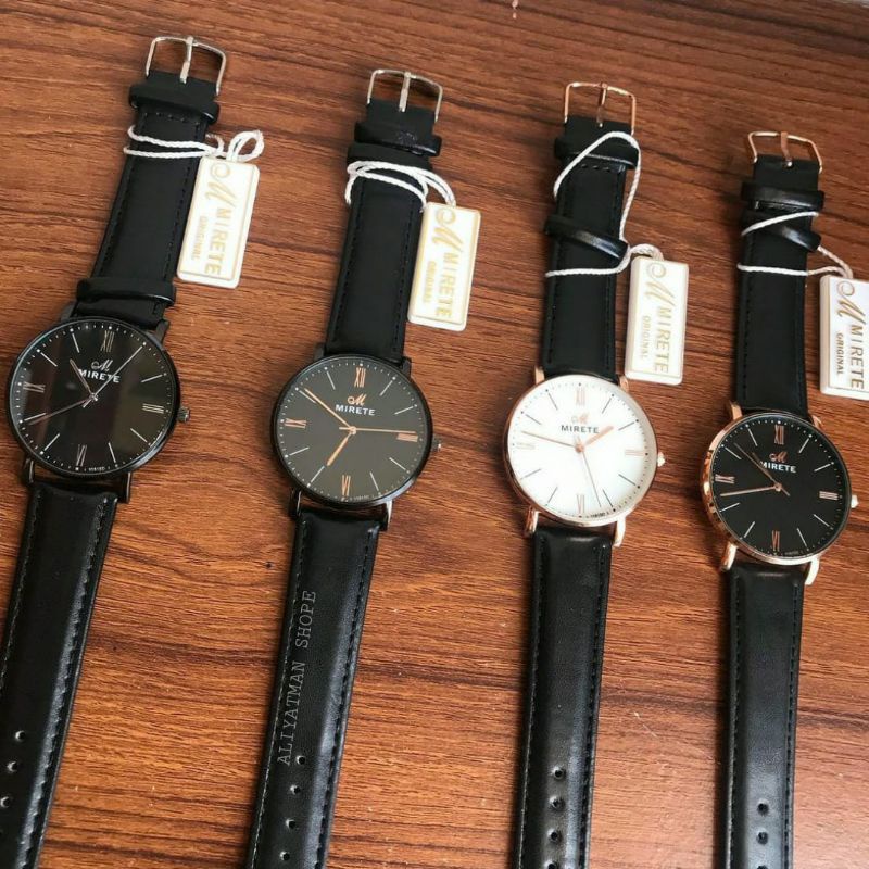 JAM TANGAN PRIA MIRETE TALI KULIT KUARSA WATER RESIAITANT STRAO TALI BERKULITAS FASHION PRIA MODEL CLASIK BARU COD FREW BATRAI CAFANGAN JAM TANGAN COWOK TAHAN AIR STRAP KULIT