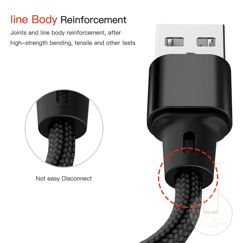 Kabel Data / Charger Micro Usb / Type C 3in1 Fast Charging Panjang 1.2m Untuk Iphone